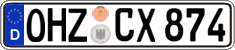 German license plate, Regular plates