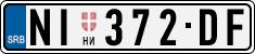 License plate of Serbia, Cars