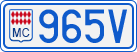 License plate of Monaco, Cars