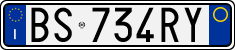 License plate of Italy, Cars (1994 year series)