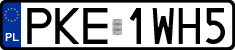 License plates of Poland, Regular car plates