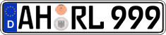 German license plate, Regular plates