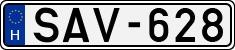 license plates of Hungary, Cars (1990)