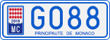 License plate of Monaco, Cars