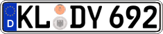 German license plate, Regular plates