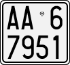 License plate of Italy, Motorcycles (1994 year series)