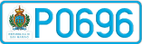 License plate of San Marino, Cars (A1234)