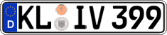 German license plate, Regular plates