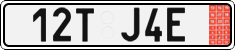 License plate of the Czech Republic, Export transit plates