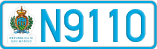 License plate of San Marino, Cars (A1234)