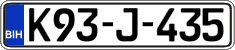 License plate of Bosnia and Herzegovina, Regular plates