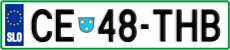 License plate of Slovenia, Cars