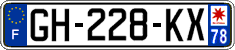 French license plate, SIV (ordinary)