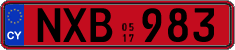 License plate of Cyprus, Rental cars