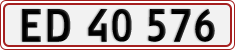 License plate of Denmark, Regular plates