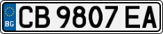 License plate of Bulgaria, Cars