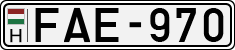 license plates of Hungary, Cars (1990)