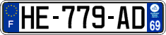 French license plate, SIV (ordinary)