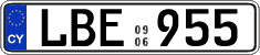 License plate of Cyprus, Regular plates