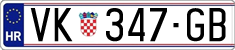 License plate of Croatia, Regular plates
