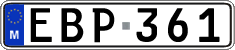 License plate of Malta, Regular plates (ABC 123)