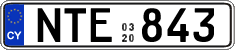 License plate of Cyprus, Regular plates