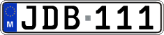 License plate of Malta, Regular plates (ABC 123)
