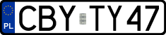 License plates of Poland, Regular car plates