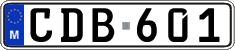 License plate of Malta, Regular plates (ABC 123)