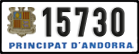 License plate of Andorra, Cars (1234(5))
