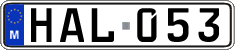 License plate of Malta, Regular plates (ABC 123)
