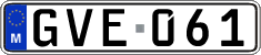 License plate of Malta, Regular plates (ABC 123)