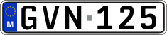 License plate of Malta, Regular plates (ABC 123)