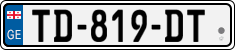 License plate of Georgia, Cars (2014)