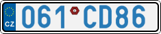 License plate of the Czech Republic, Diplomatic