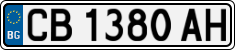 License plate of Bulgaria, Cars