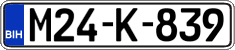 License plate of Bosnia and Herzegovina, Regular plates