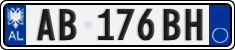 License plate of Albania, Cars (2011)