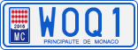 License plate of Monaco, Cars