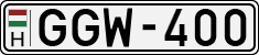 license plates of Hungary, Cars (1990)