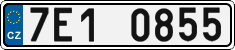 License plate of the Czech Republic, Cars (2001)