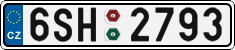 License plate of the Czech Republic, Cars (2001)