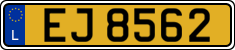 License plate of Luxembourg, 2003 year system