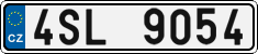 License plate of the Czech Republic, Cars (2001)