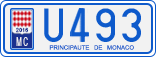 License plate of Monaco, Cars