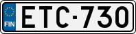 License plate of Finland, Cars