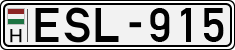 license plates of Hungary, Cars (1990)