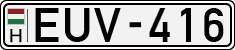 license plates of Hungary, Cars (1990)
