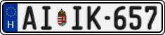 license plates of Hungary, Regular plates (2022)