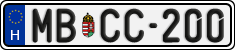 license plates of Hungary, Regular plates (2022)